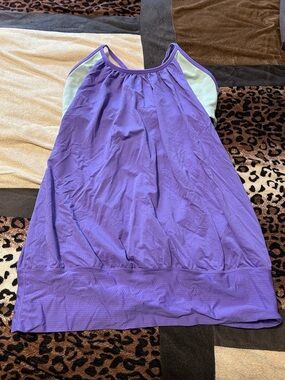 Lulu lemon Purple Athletic Tank with Light Mint Accents